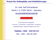 Tablet Screenshot of orthopaedie-spandau.de